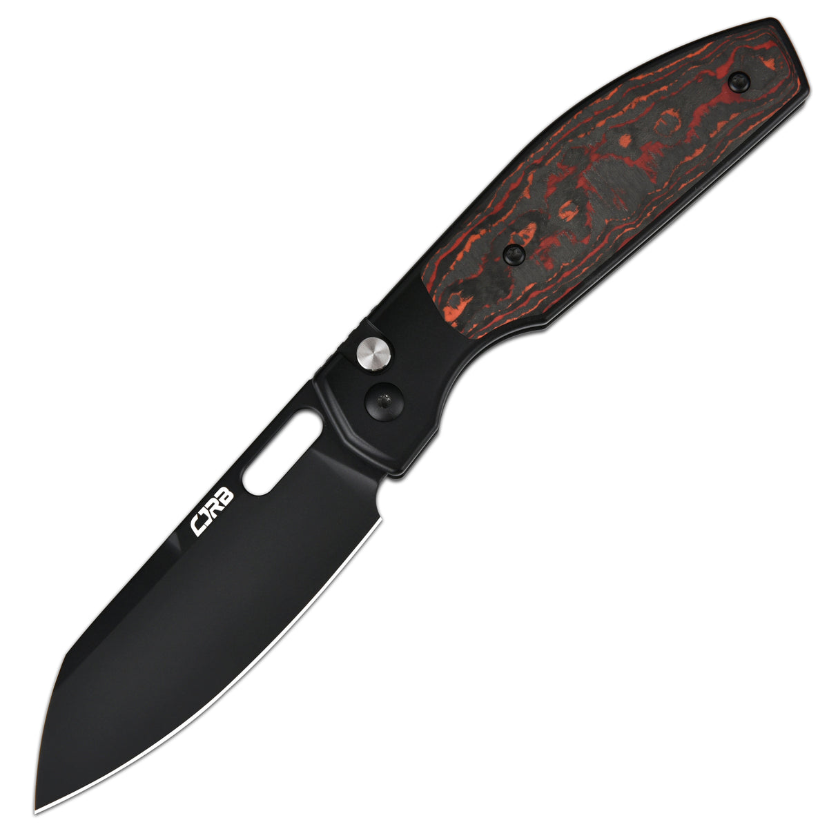 CJRB Ekko J1929 CPM S90V Blade Black Titanium & Fat Carbon Inlay Handle Folding Knives