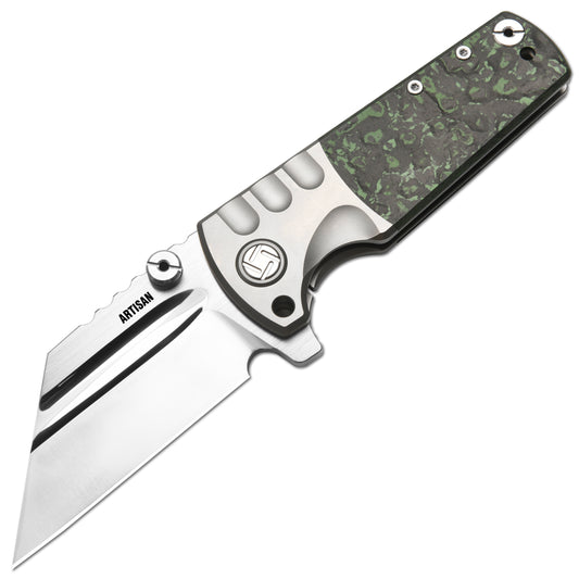 ARTISAN CUTLERY PROPONENT 1820G-JW S90V Blade Titanium and Fat Carbon Inlay Handle Folding Knife(Limited edition)