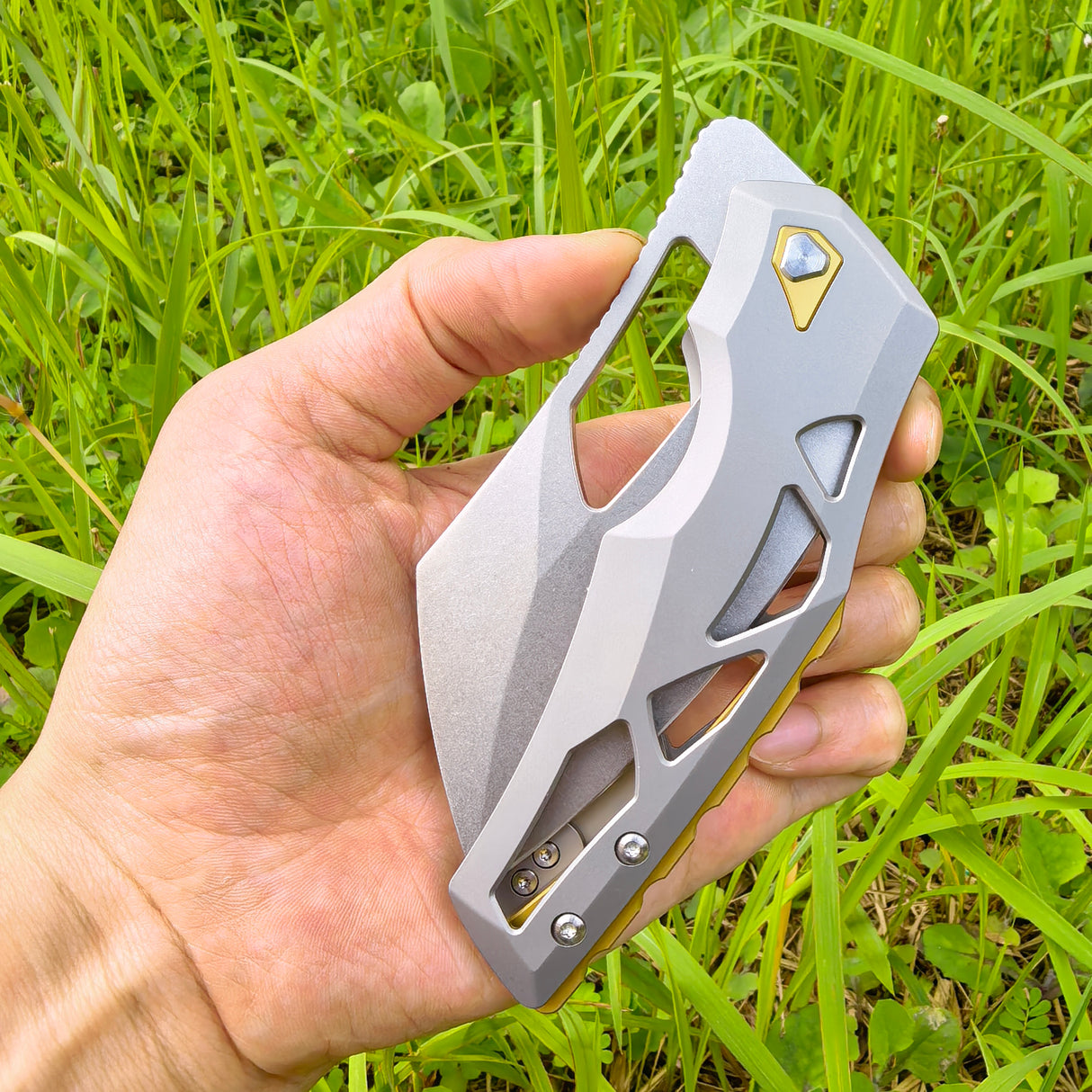 ArtisanCutlery Tortoise ATZ-1884G S35VN Blade Titanium Handle Folding Knives(PROTOTYPE)