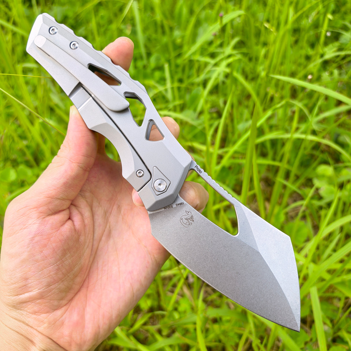 ArtisanCutlery Tortoise ATZ-1884G S35VN Blade Titanium Handle Folding Knives(PROTOTYPE)