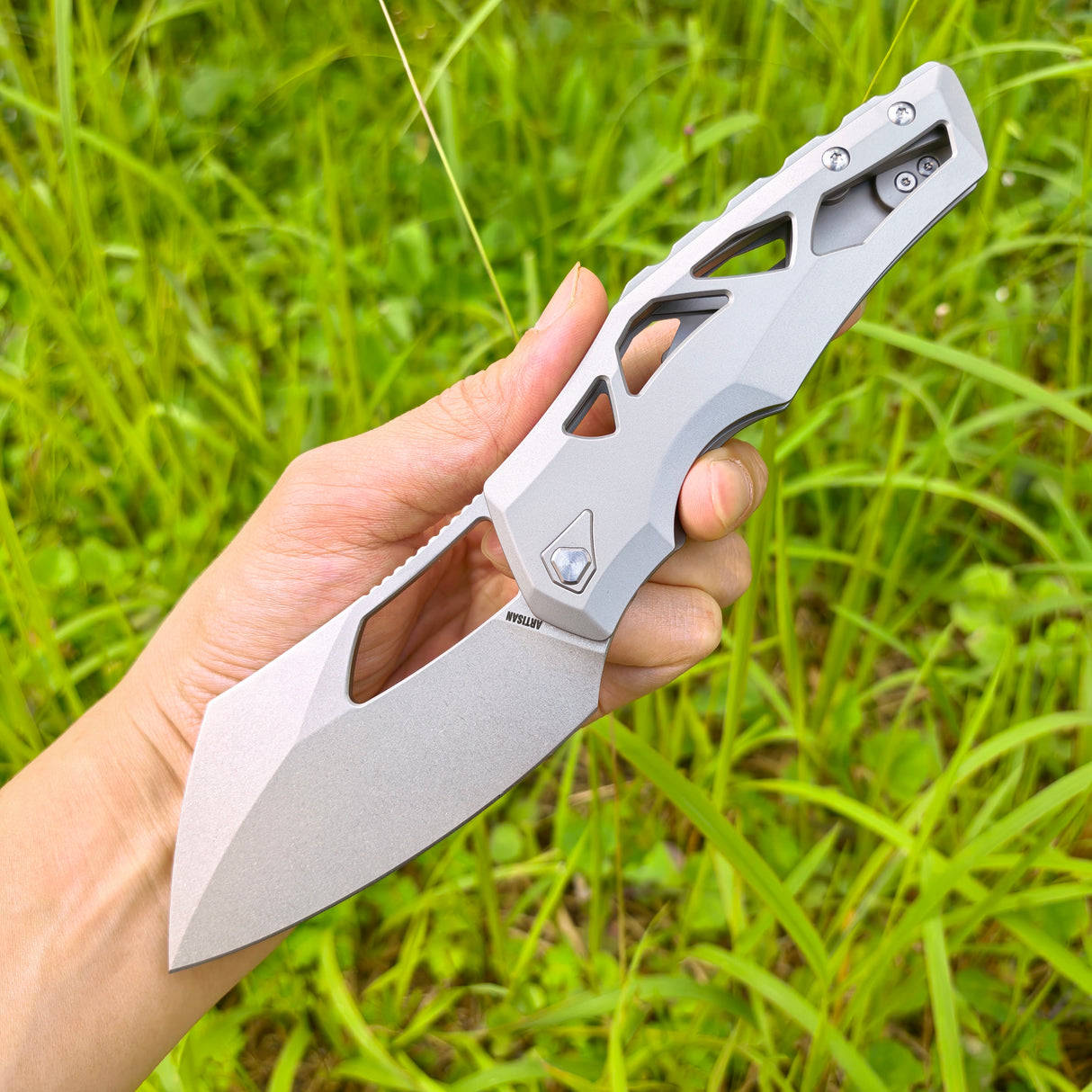 ArtisanCutlery Tortoise ATZ-1884G S35VN Blade Titanium Handle Folding Knives(PROTOTYPE)