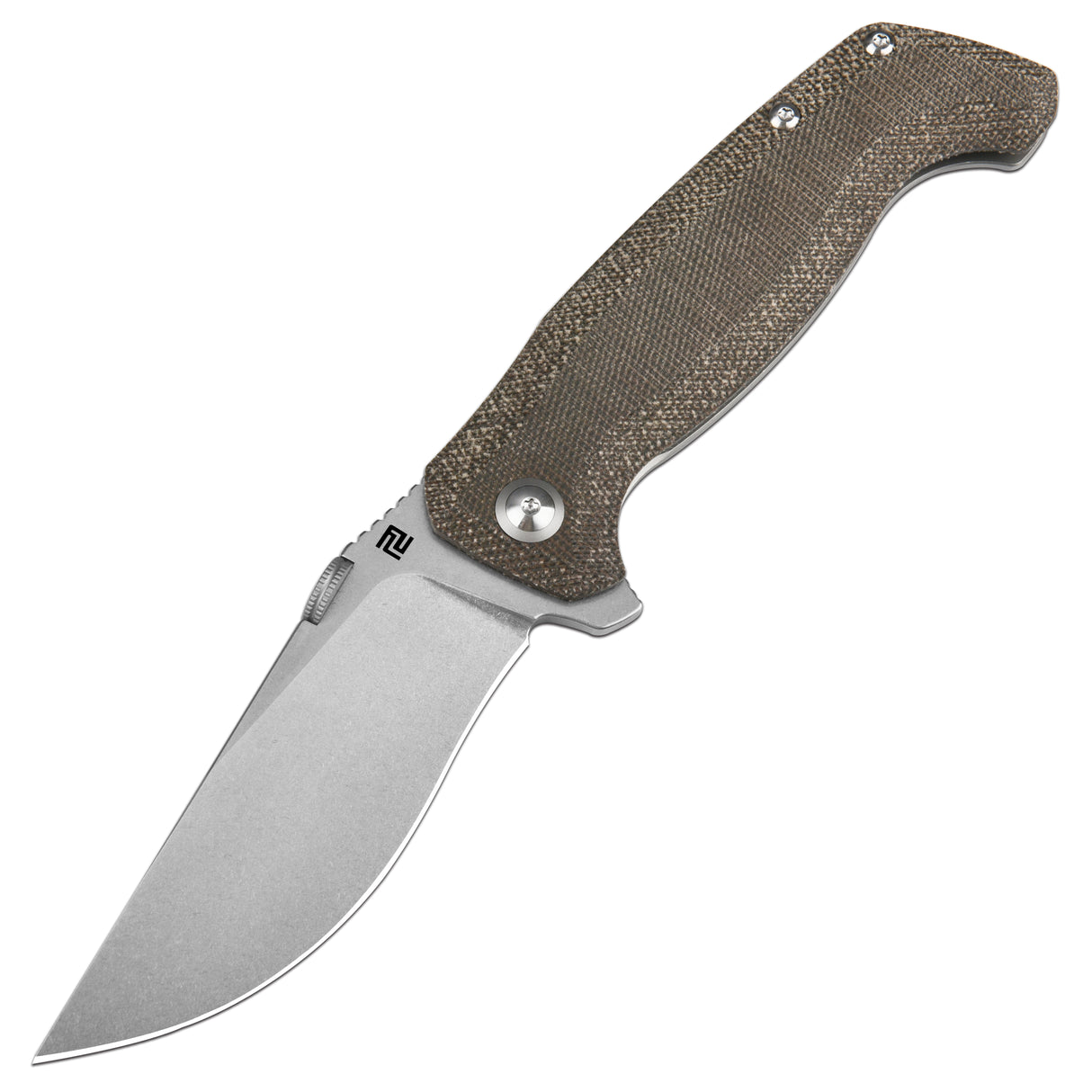 ArtisanCutlery Kami ATZ-1864G S35VN Blade OD Green Micarta Handle Folding Knives