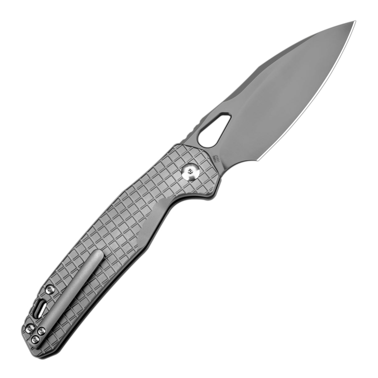 CJRB Frack J1931 CPM S90V Sand Blast Blade Titanium(Frag pattern) Handle Folding Knives