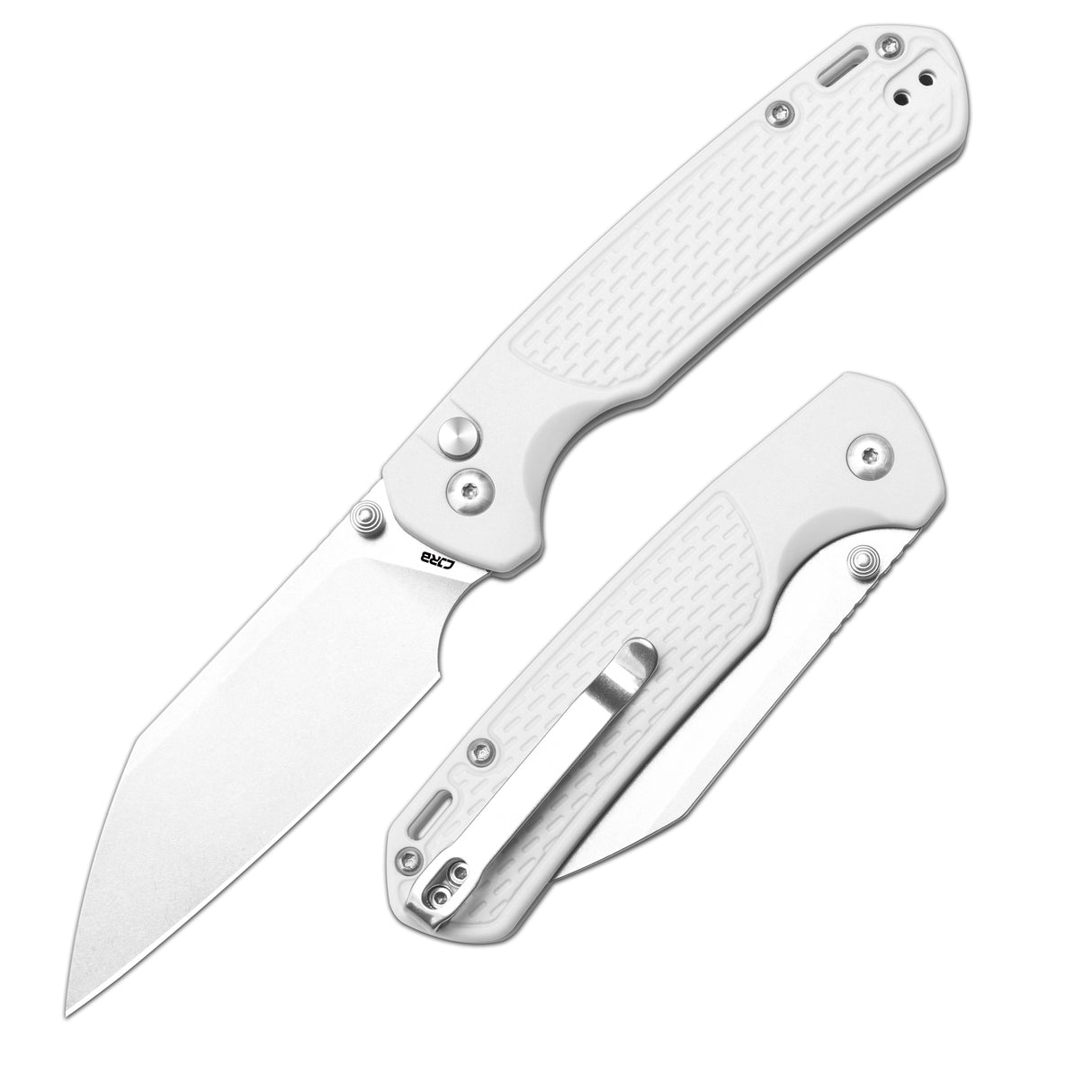 CJRB Pyrite-Light J1945 CPM S90V Steel Light Grey FRN Handle Folding Knives