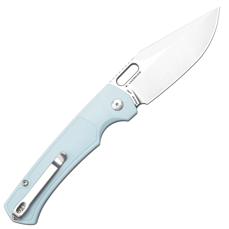 ARTISAN CUTLERY REVEL Button Lock Knife Mint Green FRN Handle (3.54'' Stone wash AR-RPM9 Blade) 1867P-MG