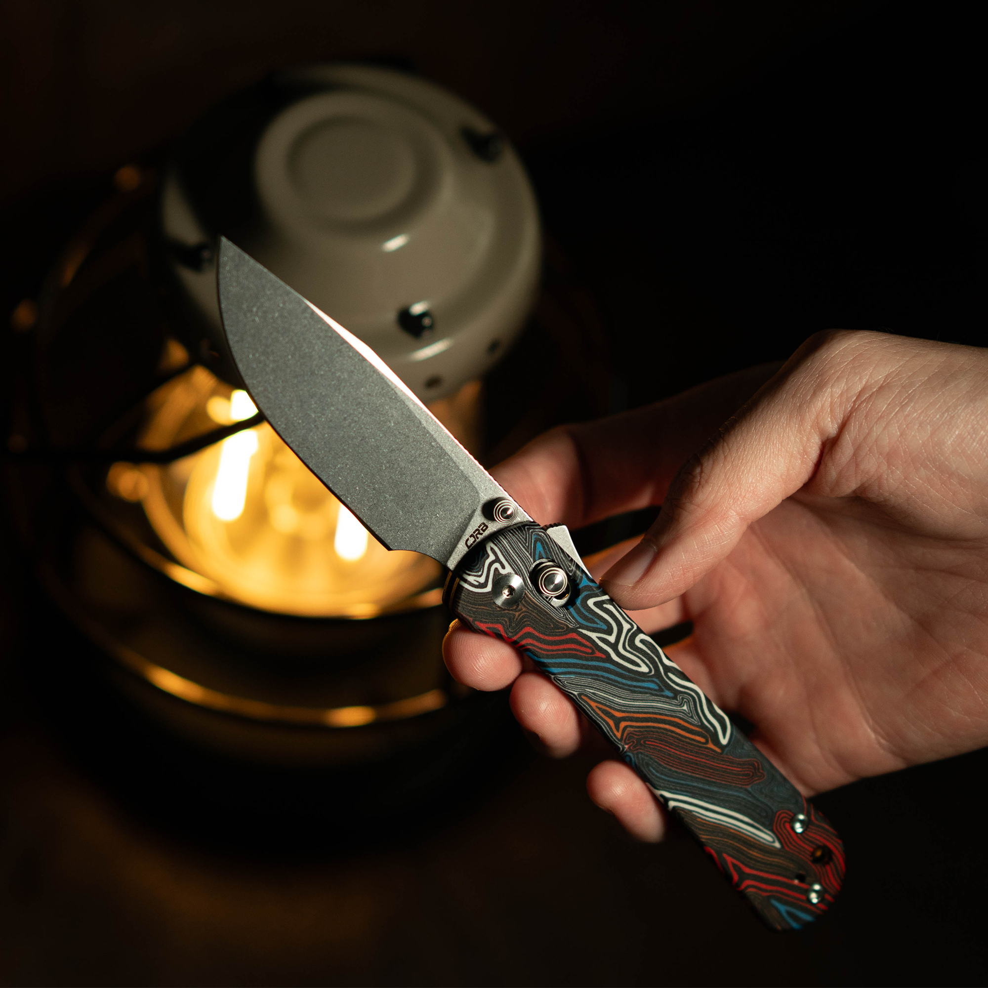 CJRB Bolt Recoil Lock V2 & Thumb Stud G-Mascus Handle (3.25'' Stone Wash AR-RPM9 Blade) J1960-FB (Exclusive)