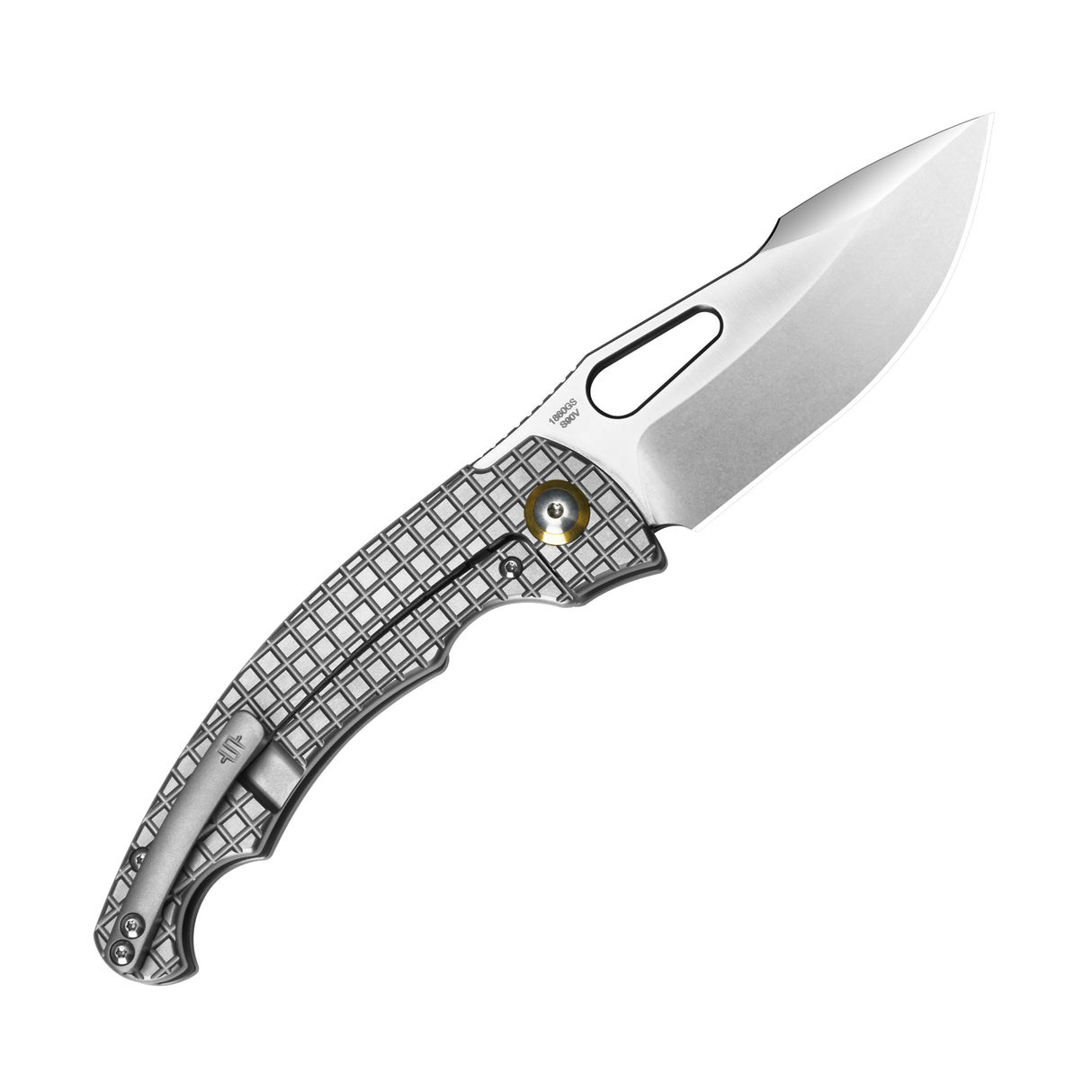 ArtisanCutlery Mini Xcellerator ATZ-1860GS CPM S90V Blade Titanium Handle Folding Knives