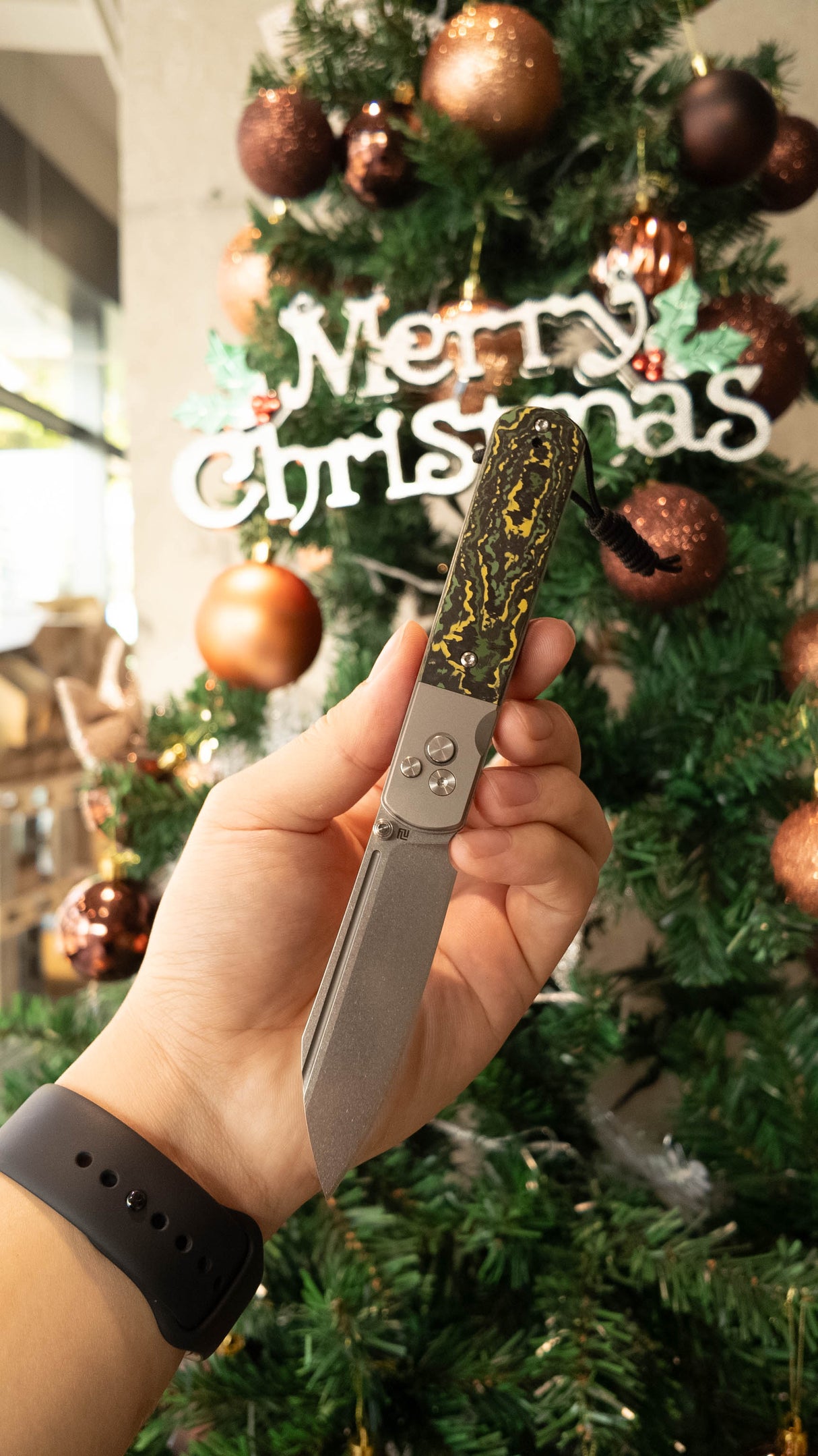 Artisan Cutlery Holm 1875 S90V Steel Blade TItanium and Fat Carbon Handle Folding Knives(Christmas Exclusive)