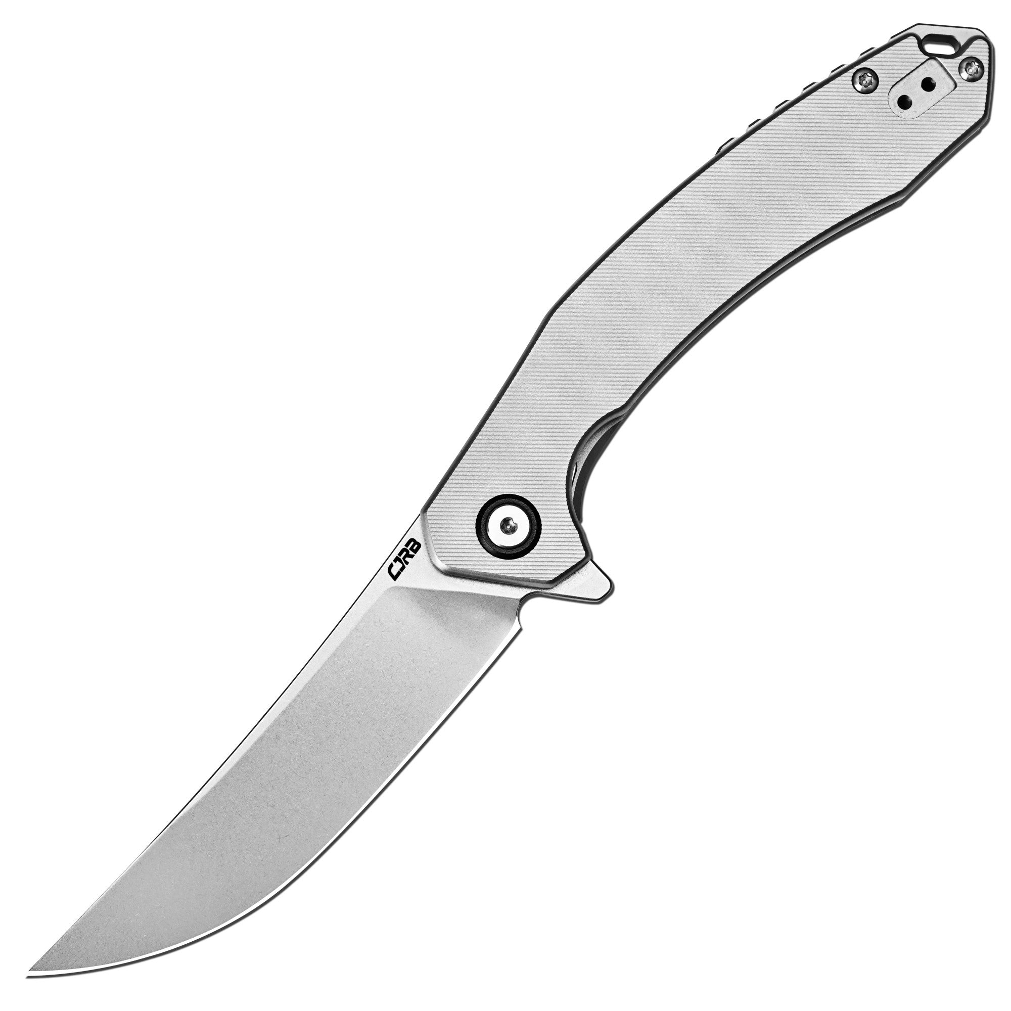CJRB Gobi Flipper & Liner Lock Titanium Handle (3.5'' CPM S90V Stone Wash Blade) J1906G-TI (Exclusive)