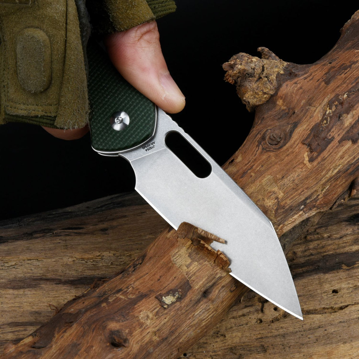 CJRB Pyrite Wharncliffe J1925A AR-RPM9 Steel Blade Micarta Handle Folding Knives