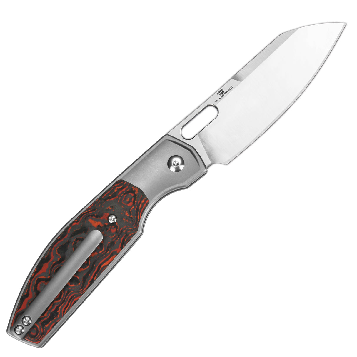 CJRB Ekko J1929 CPM S90V Blade Titanium & Fat Carbon Inlay Handle Folding Knives