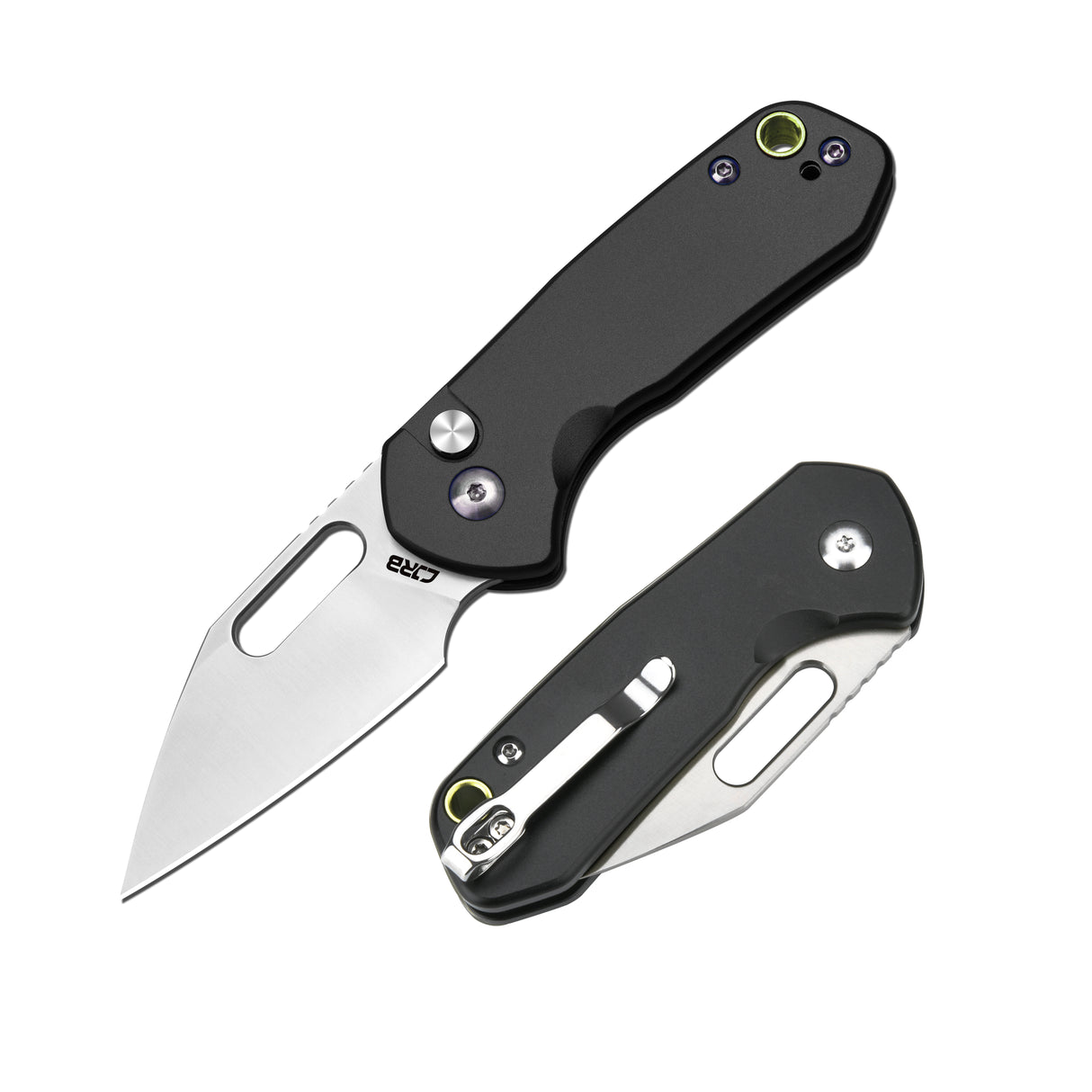 CJRB Mini Pyrite J1933 AR-RPM9 Steel Blade Aluminium Handle Folding Knives