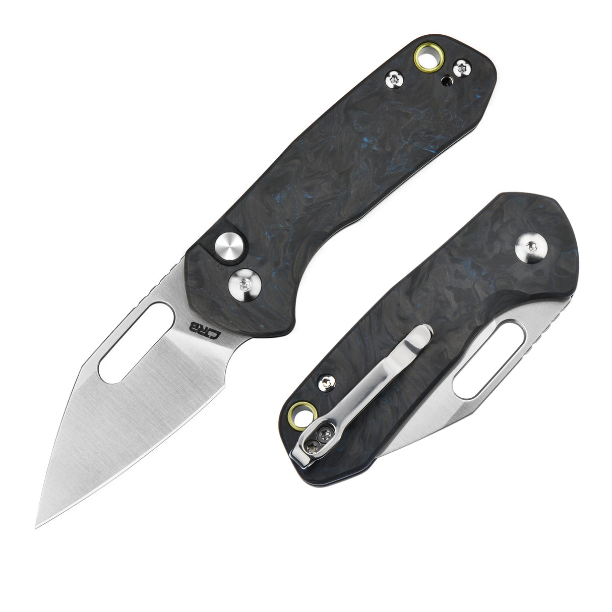 CJRB Mini Pyrite J1933 AR-RPM9 Powder Steel Blade Forged Carbon Handle Folding Knives