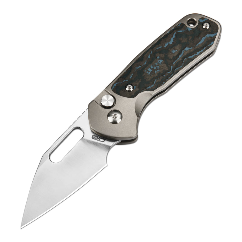 Cjrb Mini Pyrite J1933 Cpm S90v Blade Titanium And Fat Carbon Handle Folding Knives - cjrb mini