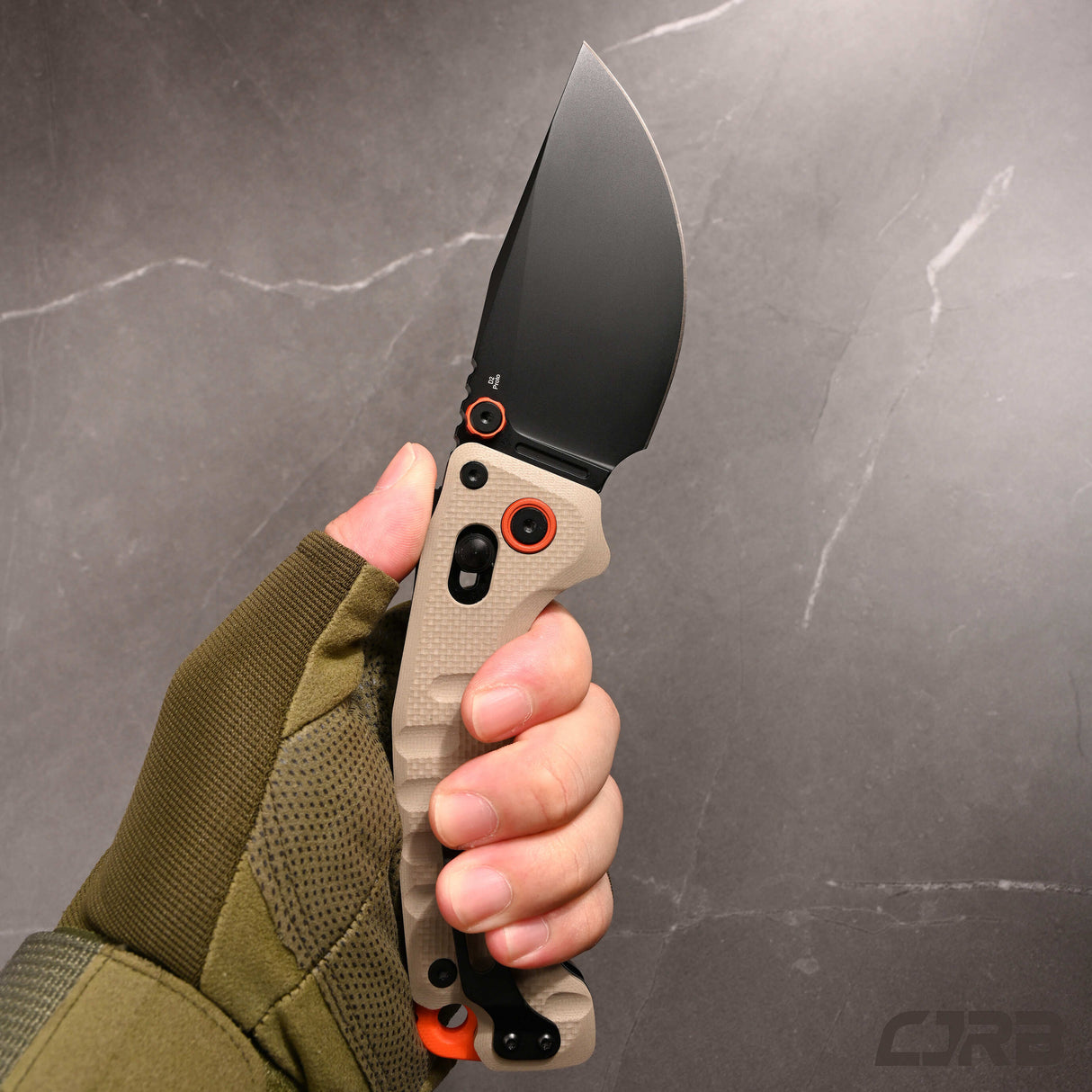 ArtisanCutlery Doubletap Recoil Lock Knife G10 Handle (3.86'' Black PVD Coating&Stone Wash D2 Blade) 1888P Prototype