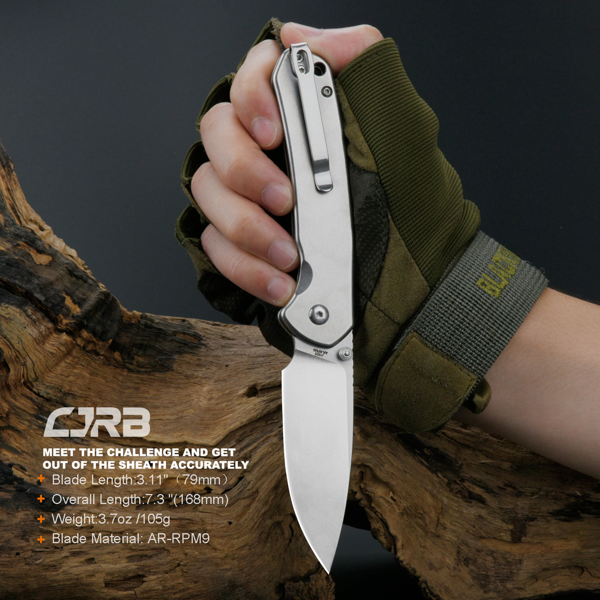 CJRB Pyrite J1925 AR-RPM9 POWDER STEEL BLADE STEEL HANDLE FOLDING KNIVES