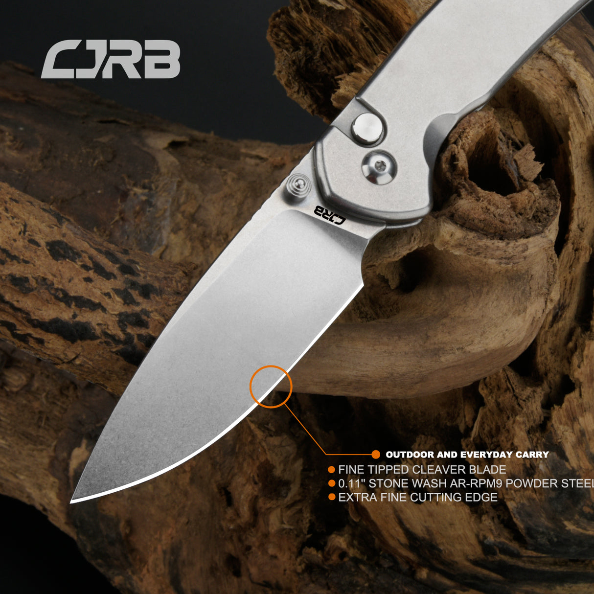 CJRB Pyrite J1925 AR-RPM9 POWDER STEEL BLADE STEEL HANDLE FOLDING KNIVES