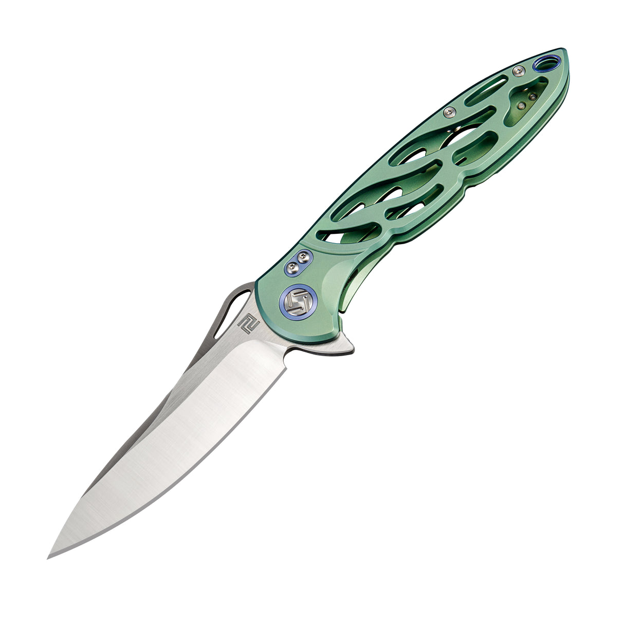 Artisan Cutlery Hoverwing ATZ-1801G S35VN Blade Titanium TC4 Handle Folding Knives