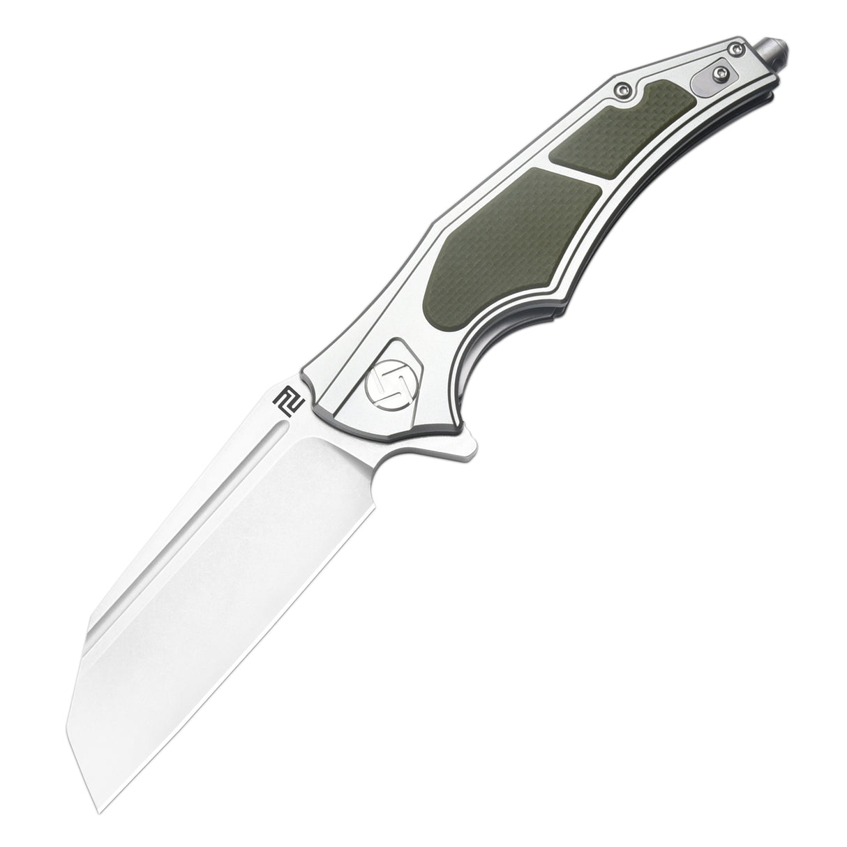 Artisan Cutlery Apache Nomad ATZ-1813P D2 Blade Aluminum Handles with G10 Onlays Folding Knives