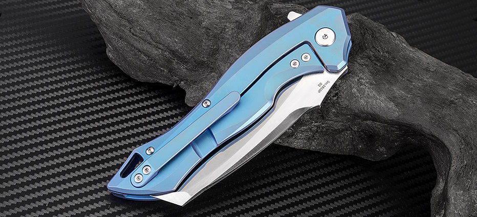 Artisan Cutlery Eagle ATZ-1816G S35VN Blade Titanium Handle Folding Knives