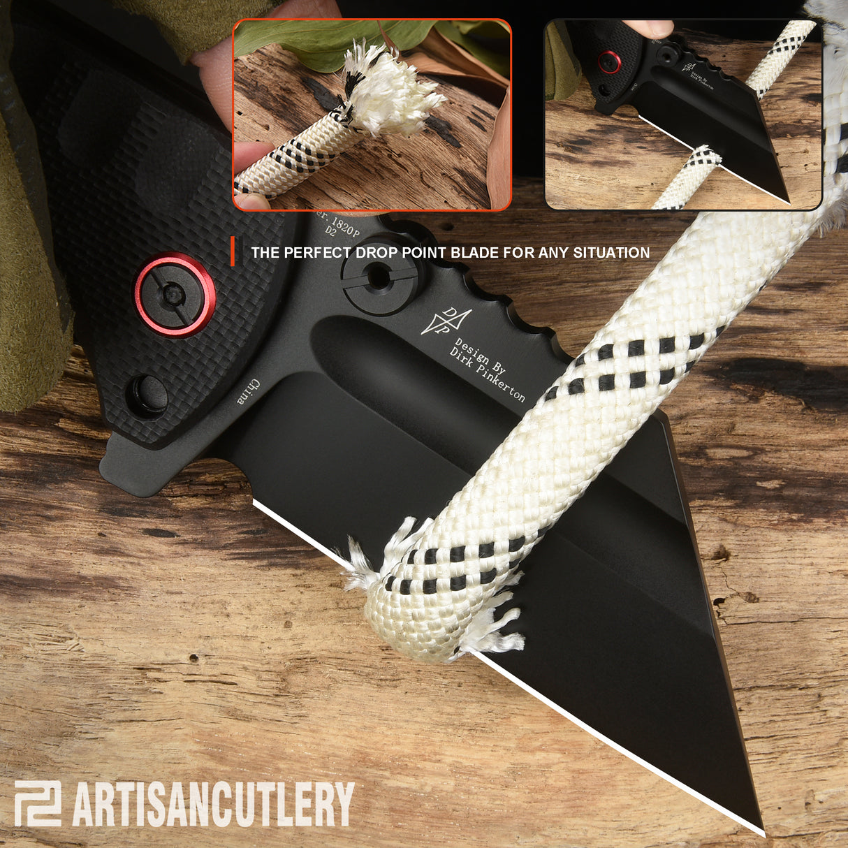 ARTISAN CUTLERY PROPONENT ATZ-1820P D2 Steel Black PVD Blade Black G10 Handle Pocket Knife Folding Knife EDC Knife