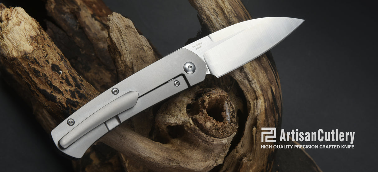 Artisan Cutlery Centauri ATZ-1839GS S35VN Blade Micarta and Titanium Handle Folding Knives