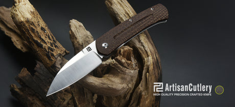 Artisan Cutlery Centauri ATZ-1839GS S35VN Blade Micarta and Titanium Handle Folding Knives