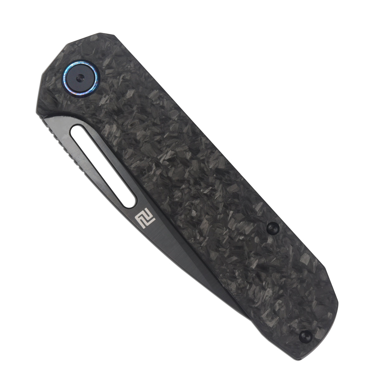 Artisan Cutlery Arion ATZ-1843G CPM 20CV Blade Marbled Carbon Fiber Handle Folding Knives