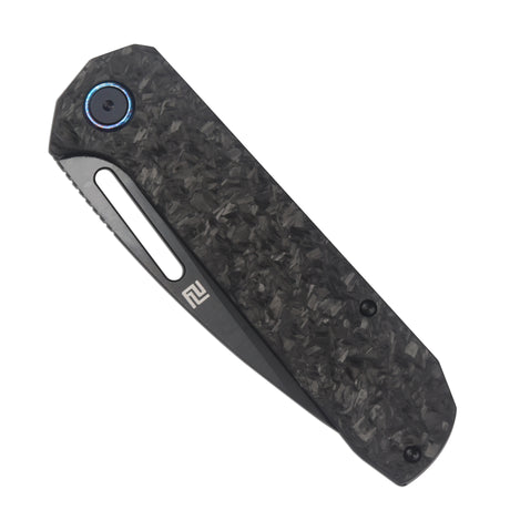 Artisan Cutlery Arion ATZ-1843G CPM 20CV Blade Marbled Carbon Fiber Handle Folding Knives