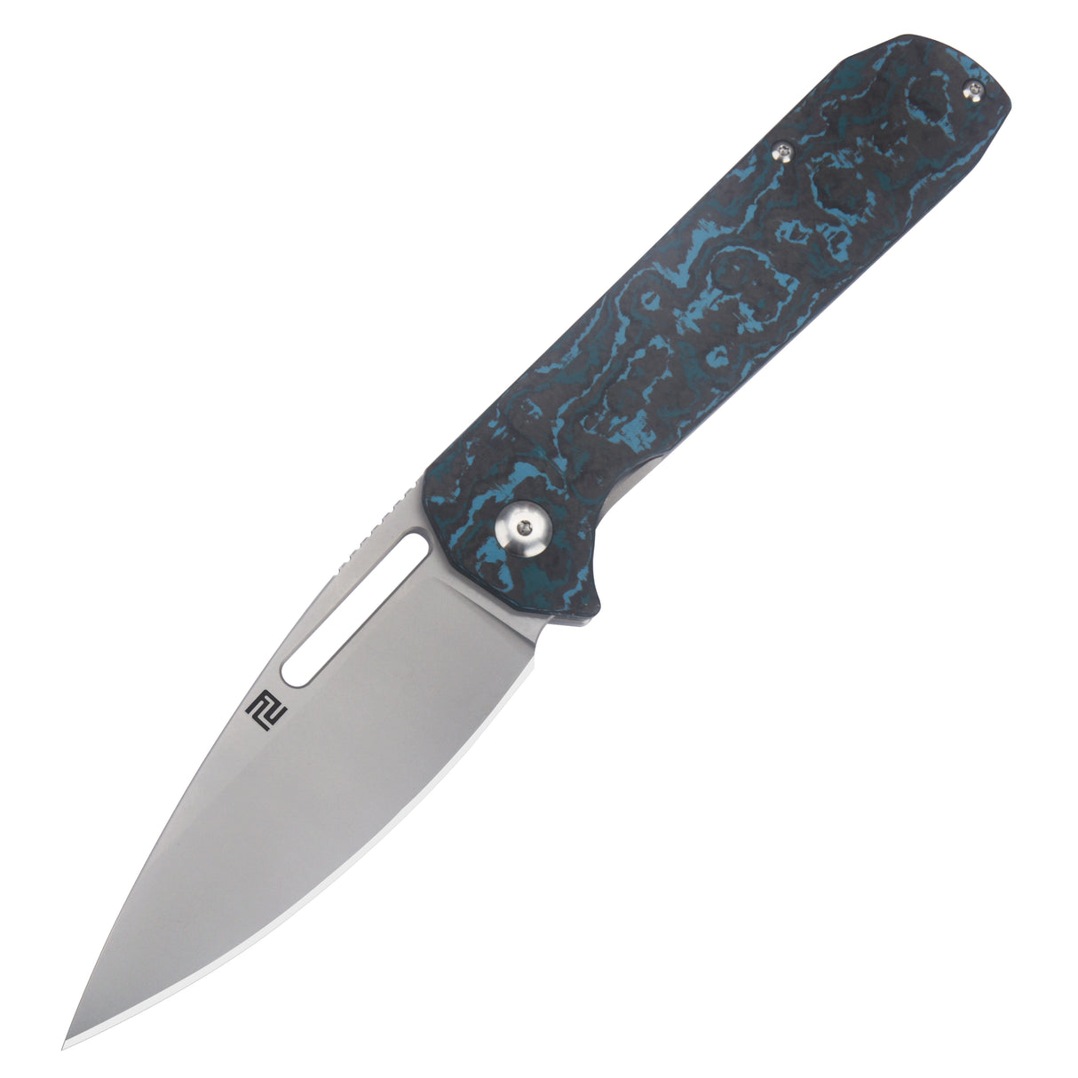 ARTISAN CUTLERY ARION ATZ-1843G S35VN BLADE TITANIUM AND FAT CARBON FIBER HANDLE FOLDING KNIVES