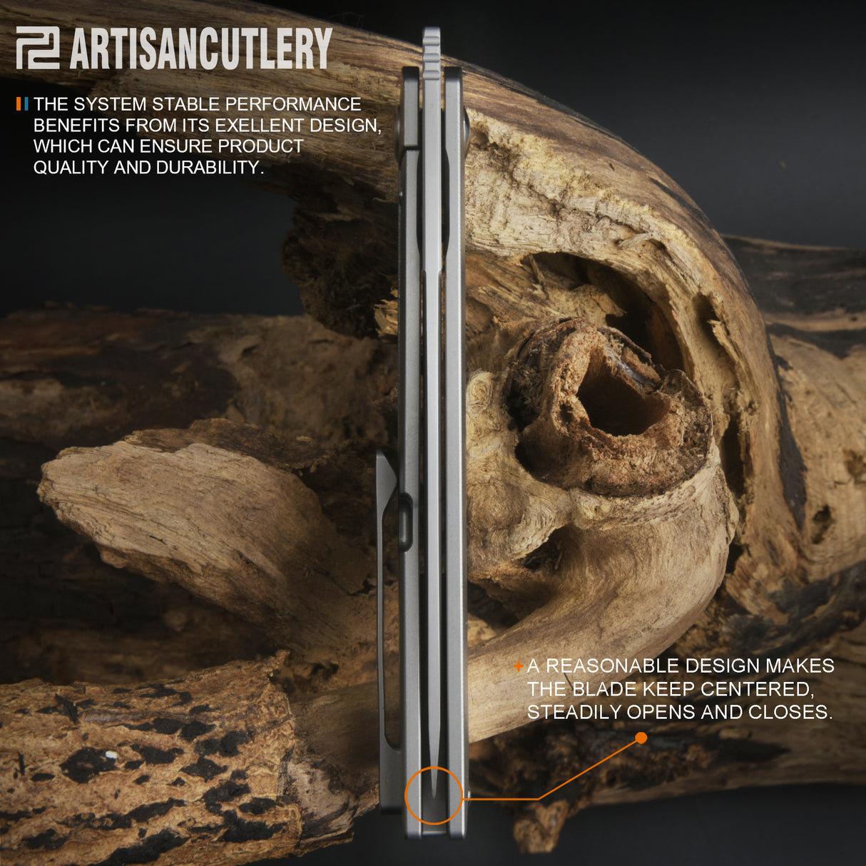 Artisan Cutlery Sirius 1849G S35VN Blade Titanium Handle Folding Knives