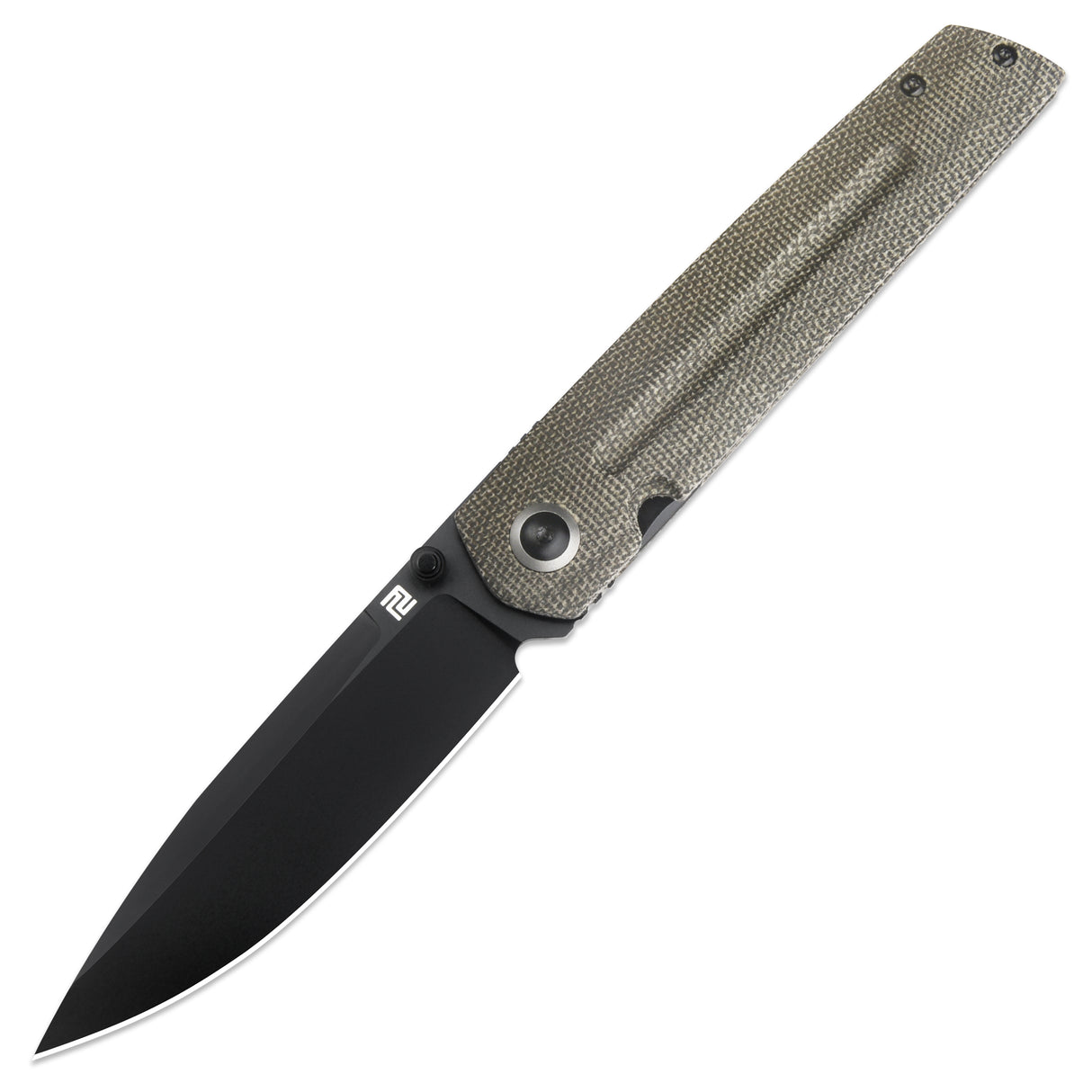 Artisan Cutlery Sirius 1849P-BODG S35VN Black PVD Coated Blade Micarta Handle Folding Knives