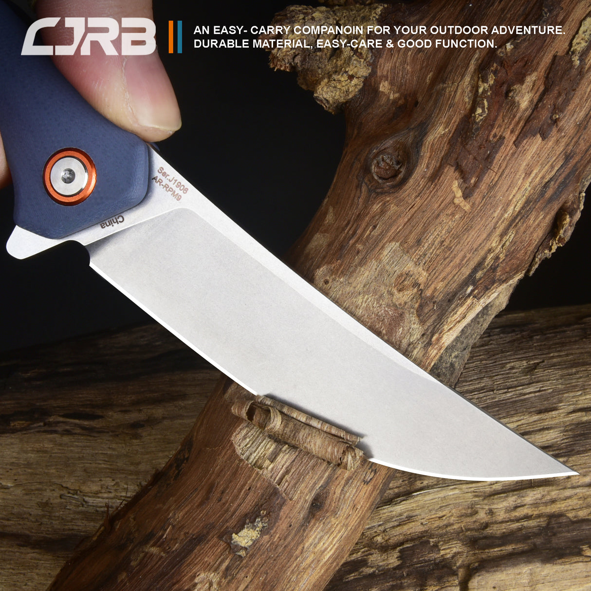 CJRB Gobi  J1906 AR-RPM9 Blade G10(contoured & CNC pattern texture) Handle Folding Knives