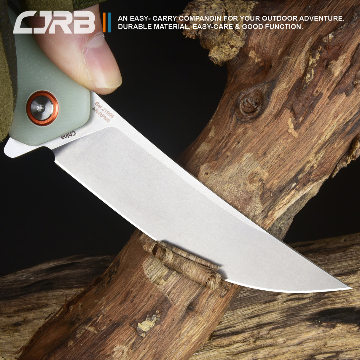 CJRB Gobi  J1906 AR-RPM9 Blade G10(contoured & CNC pattern texture) Handle Folding Knives