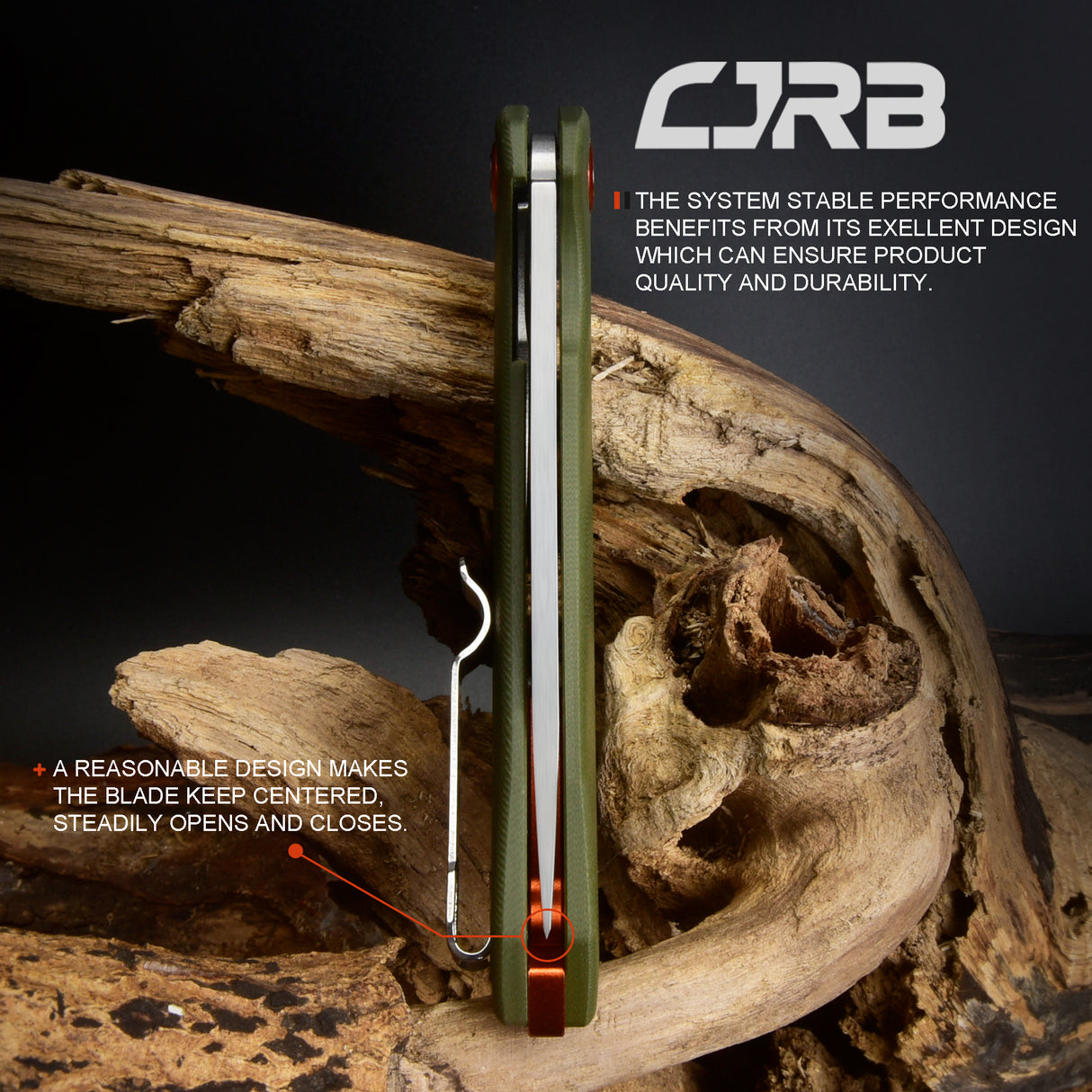 CJRB Gobi  J1906 AR-RPM9 Blade G10(contoured & CNC pattern texture) Handle Folding Knives