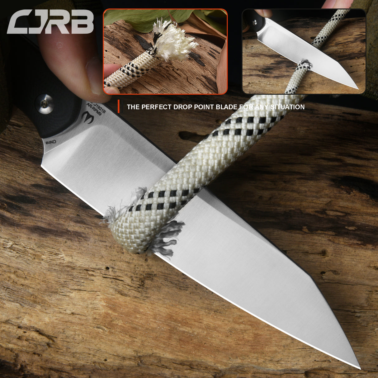 CJRB SILAX J1921B AR-RPM9 POWDER STEEL BLADE G10 HANDLE FIXED BLADE KNIVES