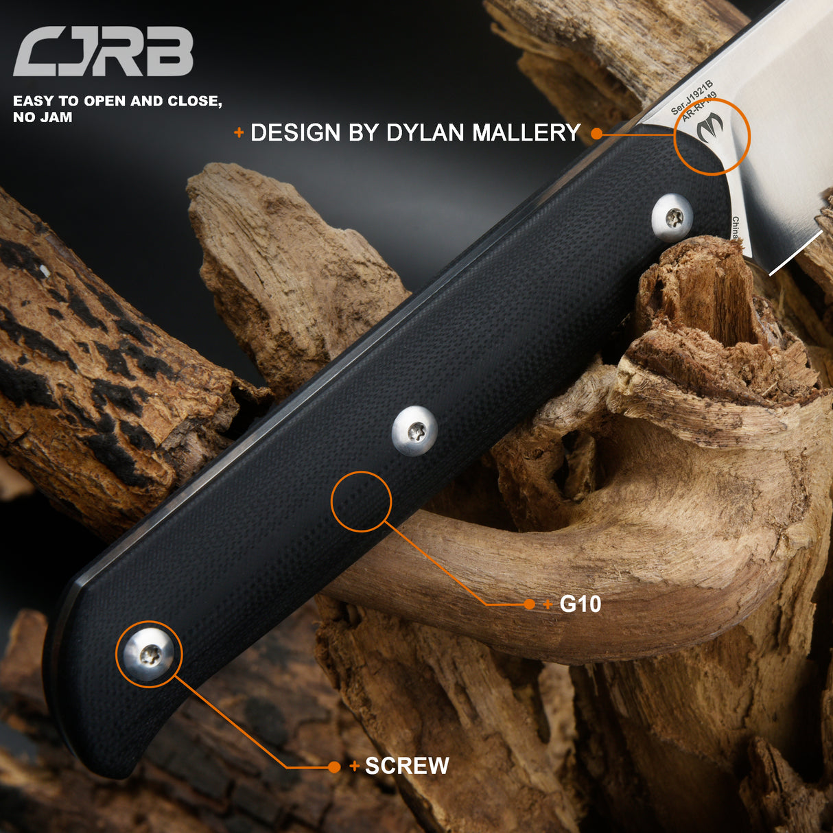 CJRB Silax J1921B AR-RPM9 Steel Blade G10 Handle Fixed Blade Knives