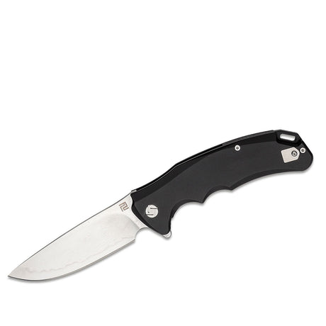 Artisan Cutlery Tradition ATZ-1702GD Damascus Blade Titanium TC4 Handle Folding Knives