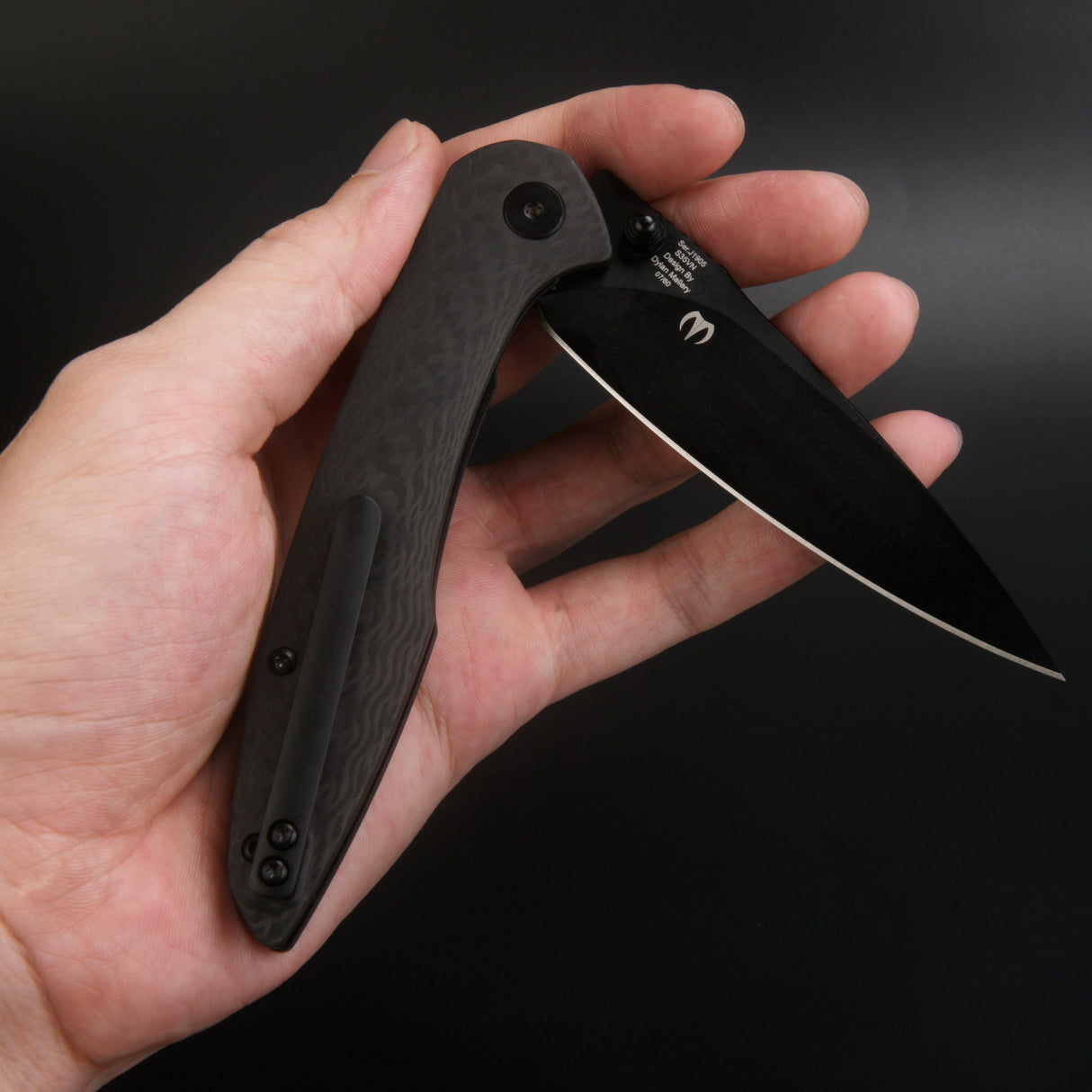 CJRB CENTROS J1905 S35VN BLADE CARBON FIBER HANDLE FOLDING KNIVES(LIMITED EDITION)