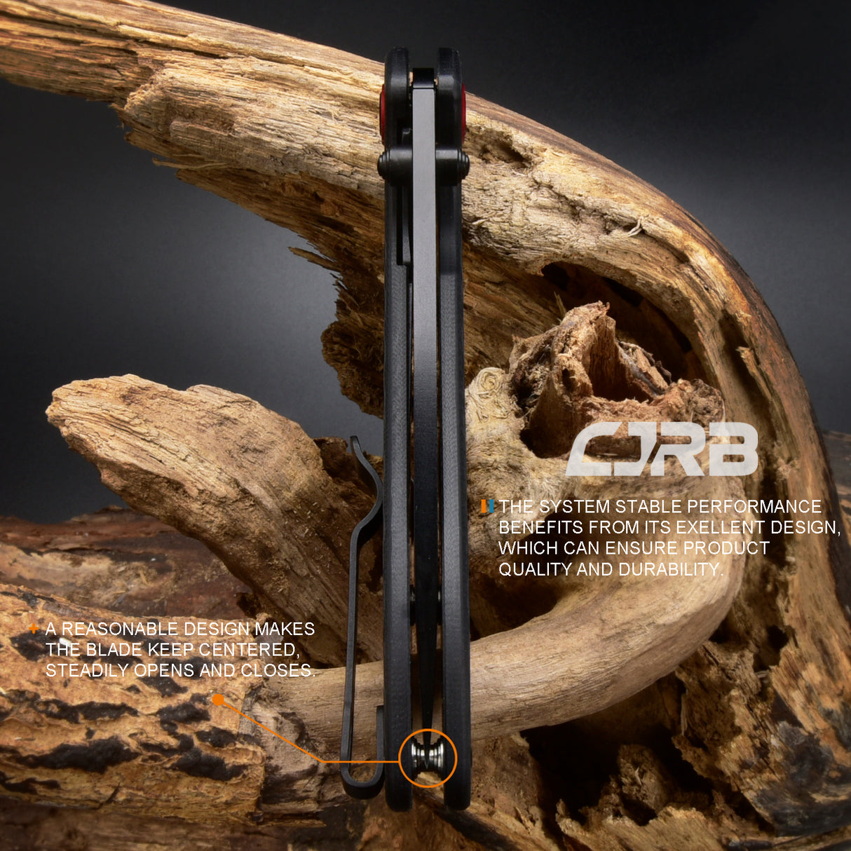 CJRB Feldspar J1912 AR-RPM9 Steel Black PVD Coated Blade G10 Handle Folding Knives