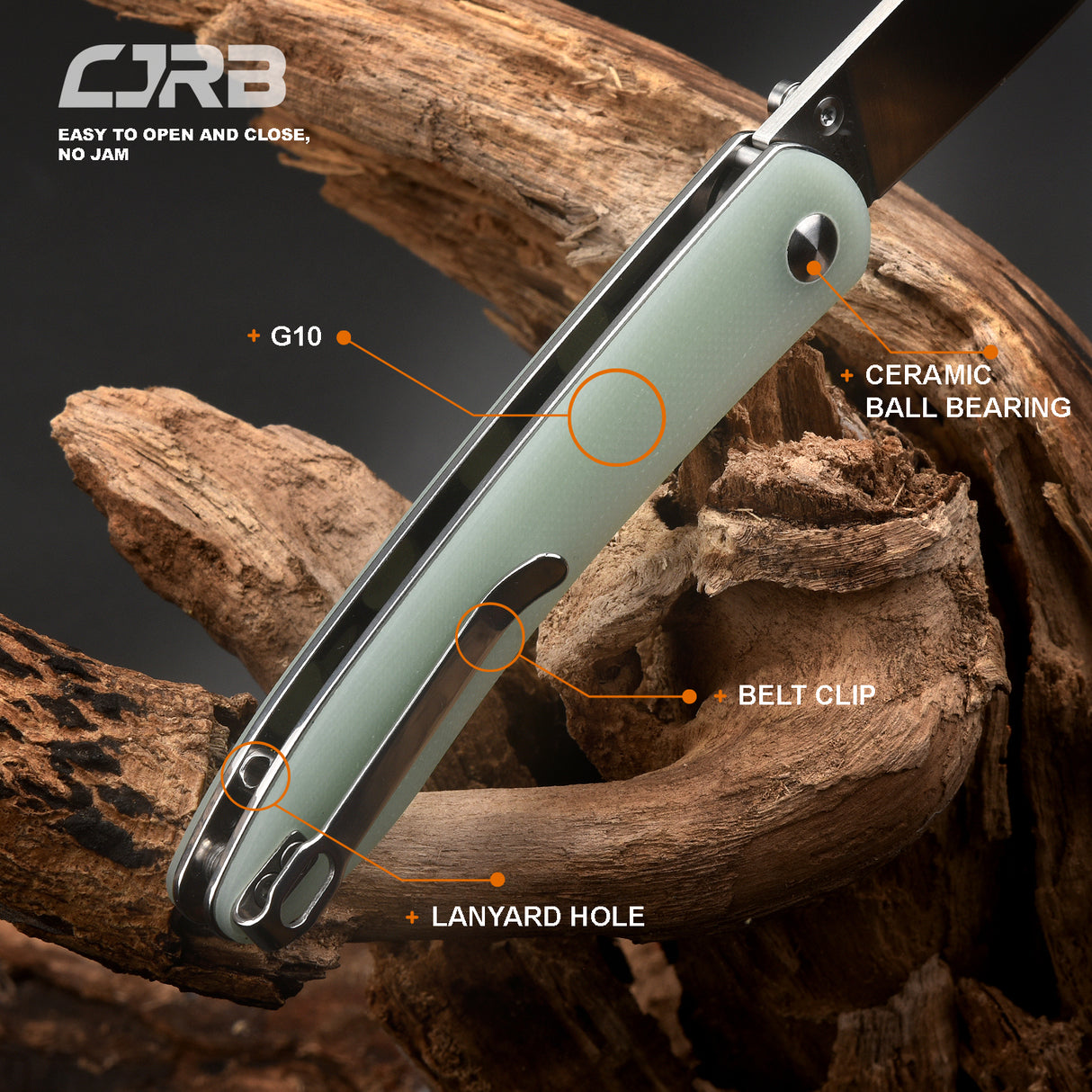 CJRB Ria J1917 12C27 Blade G10 Handle Folding Knives
