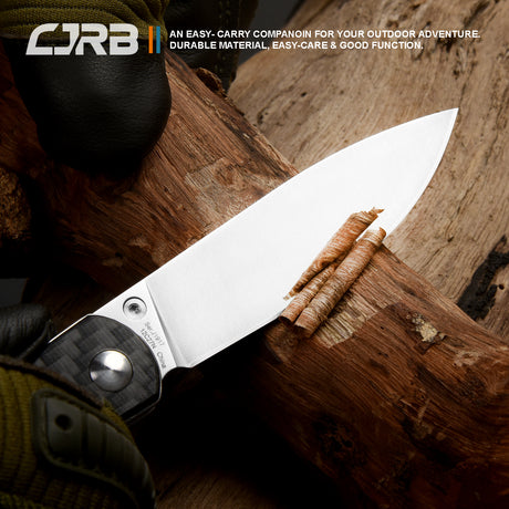 CJRB Ria J1917 12C27 Blade Carbon Fiber Handle Folding Knives
