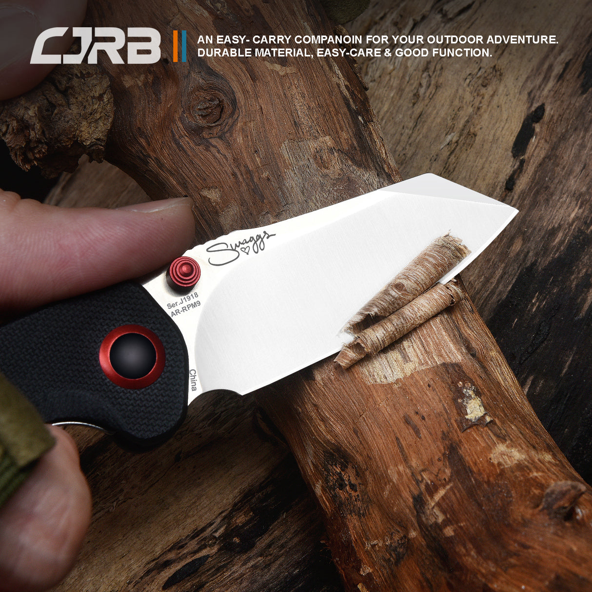 CJRB Maileah J1918 AR-RPM9 Powder Steel Blade G10 Handle Folding Knives