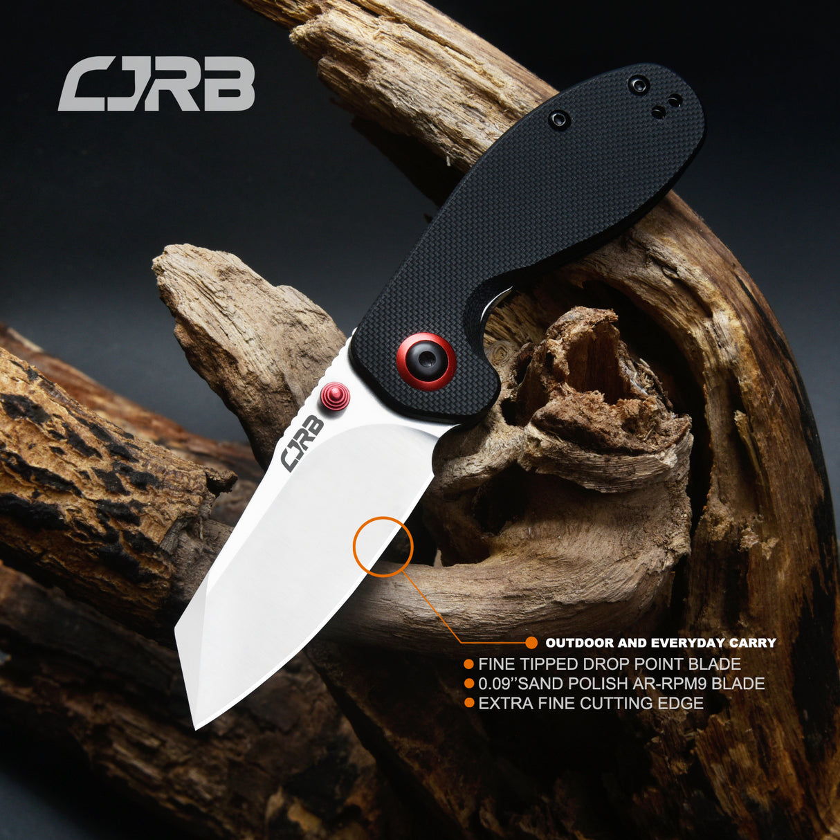 CJRB Maileah J1918 AR-RPM9 Powder Steel Blade G10 Handle Folding Knives