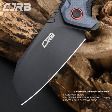 CJRB TIGRIS J1919 AR-RPM9 Steel Black PVD Blade Black&Blue G10 Handle Pocket Knife Folding Knife EDC Knife