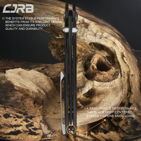 CJRB SCORIA J1920 AR-RPM9 Steel Black PVD Blade Black G10 Handle Tactical Knife Folding Knife EDC Knife