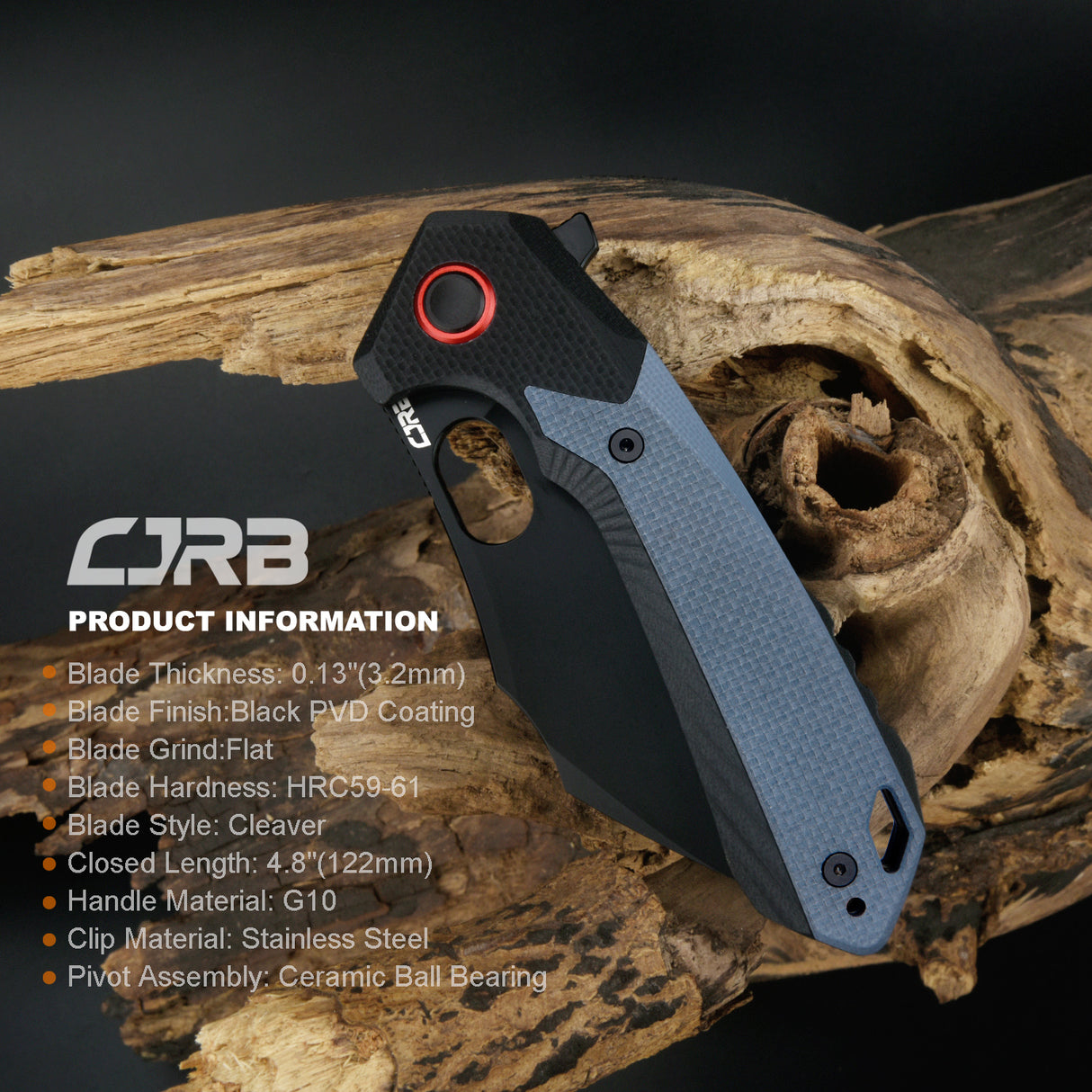 CJRB Caldera J1923 AR-RPM9 Steel Blade G10 Handle Folding Knives