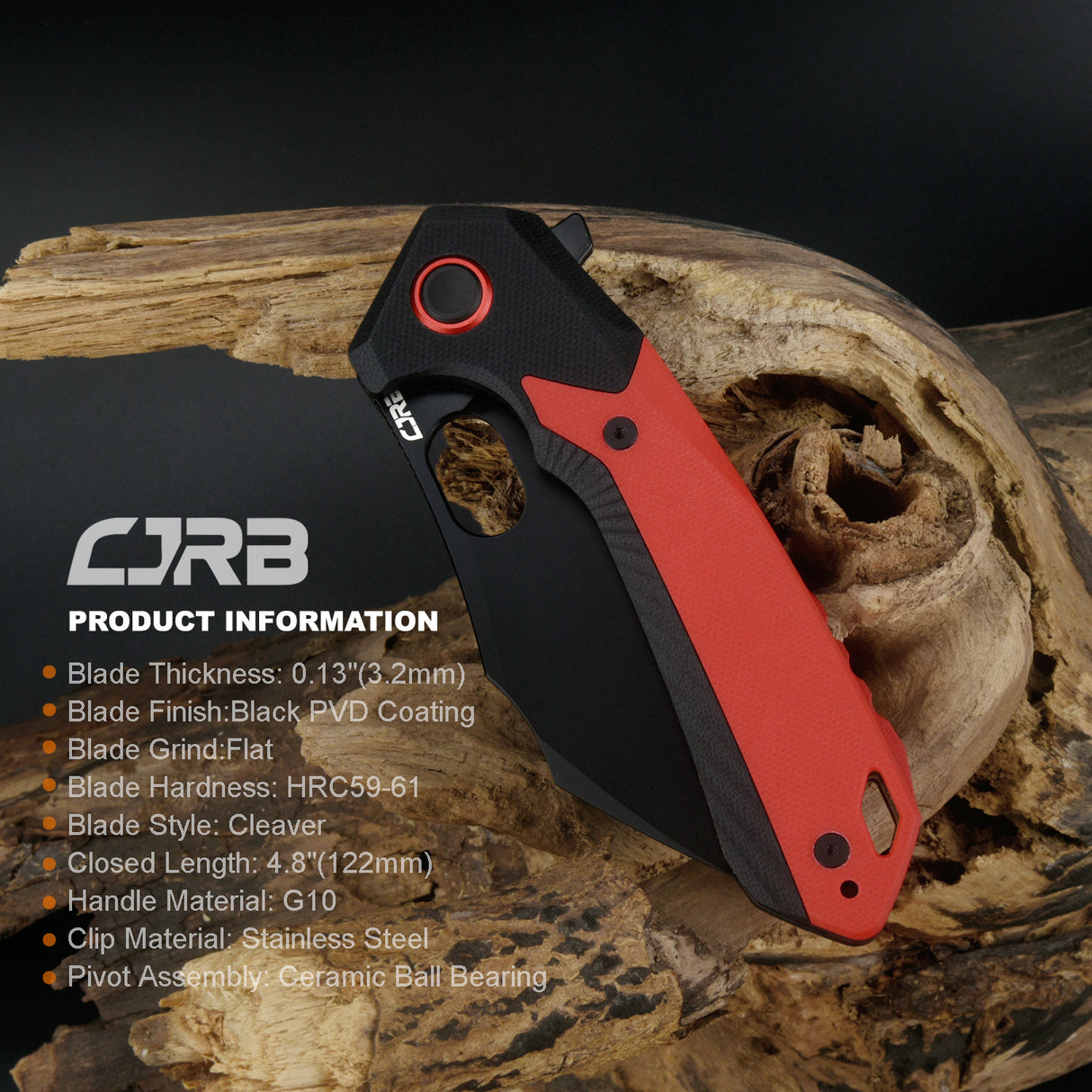 CJRB Caldera J1923 AR-RPM9 Steel Blade G10 Handle Folding Knives