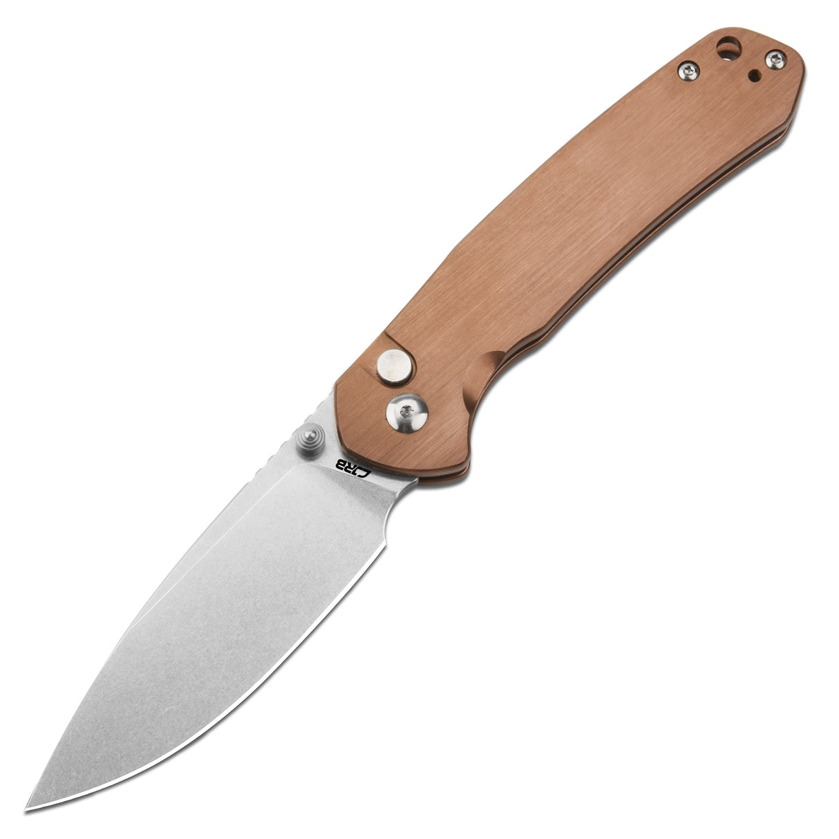 CJRB Pyrite J1925 AR-RPM9 Steel Blade Steel Handle Folding Knives Copper Color