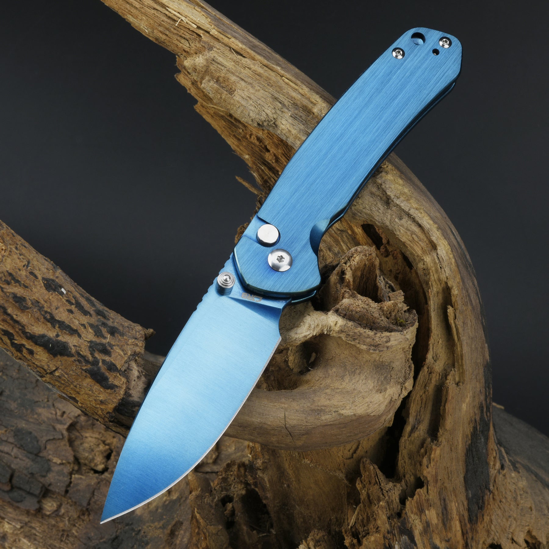 CJRB Pyrite J1925 AR-RPM9 POWDER STEEL BLADE STEEL HANDLE FOLDING KNIVES BLUE